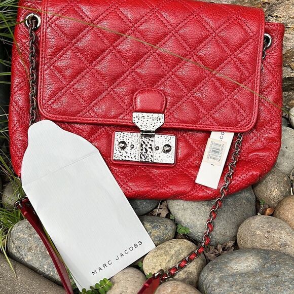 MARC JACOBS  THE LARGE SINGLE red purse . AUTHENTIC BNWT - Picture 10 of 11